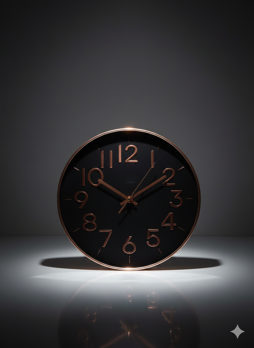 Noir Rose Premium Clock