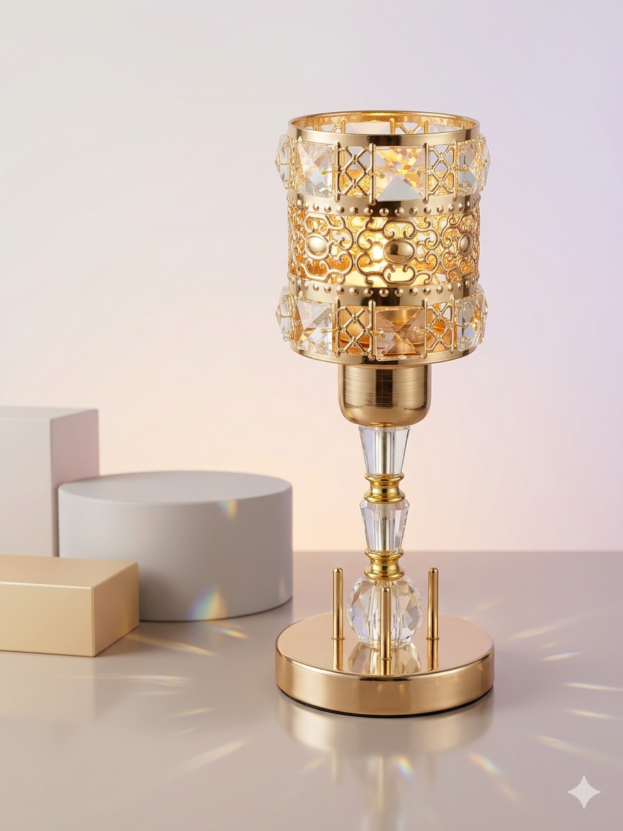 Majestic Crystal Luxe Lamp